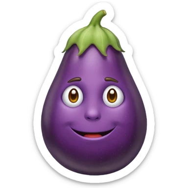 Eggplant shrinking  sticker