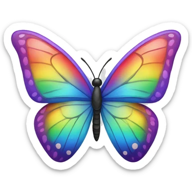 Rainbow butterfly  sticker