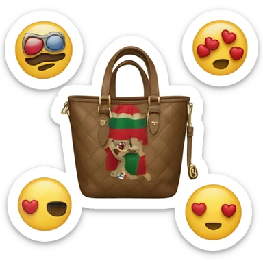 un bolso estilo gucci en emoji sticker