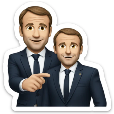 Macron fait le doigt dhonneur sticker