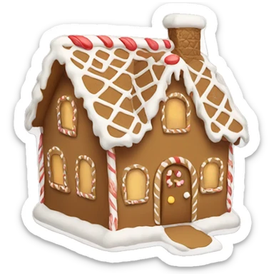Beige gingerbread house  sticker