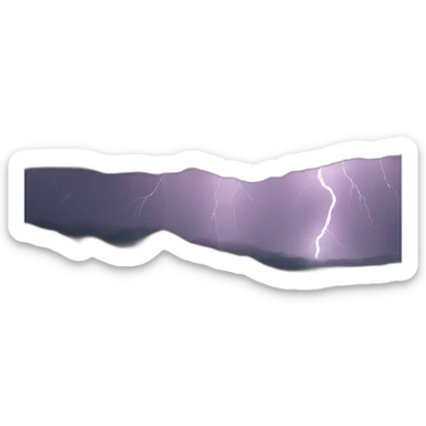 town in thunderstorm sticker