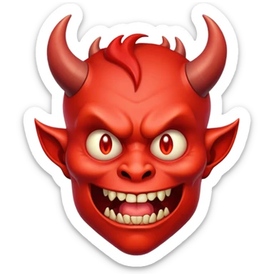 Nonchalant woozy Devil drooling sticker