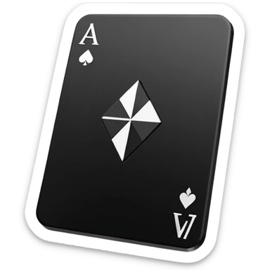 3d diamond shape matte black. diamond shape like on a playing card sticker