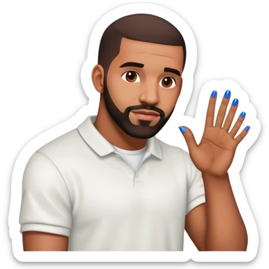 Drake with painted nails  sticker