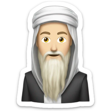 Elon musk dressed as Osama Bin Laden sticker