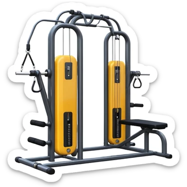 gym cables machine sticker