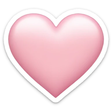 soft pink heart sticker