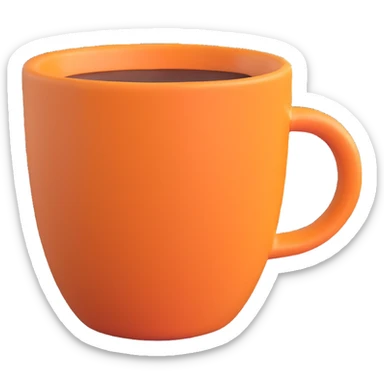 A coffee cup sticker