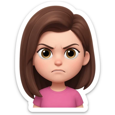 grumpy girl sticker