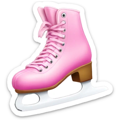 Pink ice skate sticker