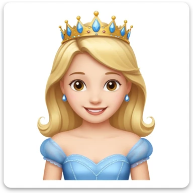 girls in a princess dress sticker