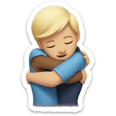 Emotional hug sticker