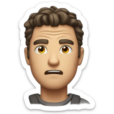 Brad pit angry sticker