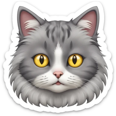 a nervous anxious cat sticker