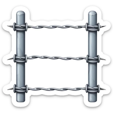 horizontal barb wire sticker