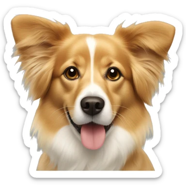 Papillon x golden retriever mix  sticker