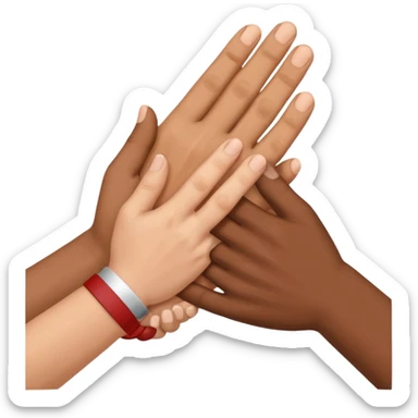 trio hand shake sticker