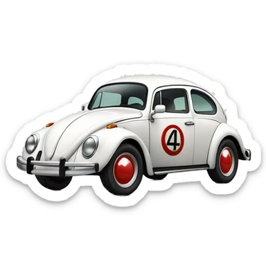 Volkswagen “Herbie Rides Again” themed Bug sticker