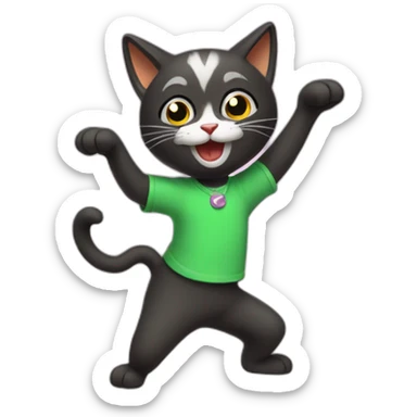 boogie dancing cat sticker