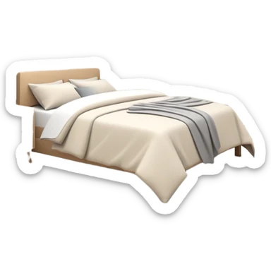 clean and tidy bedroom, everything in place, simple and inviting sticker