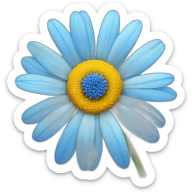 blue daisy flower sticker
