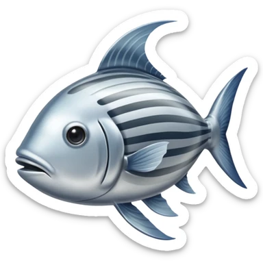 An airplane pilot fish. sticker