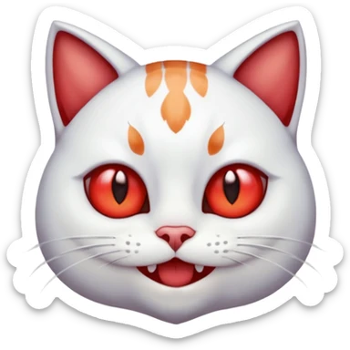 cat red eyes on her chest is the cutest person monster red and white in my opinion and she has a lot to do  sticker