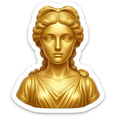 golden aphrodite statue sticker