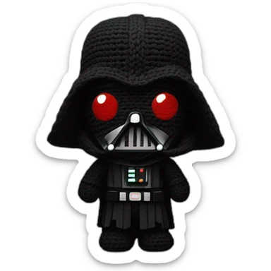 Dark Vador qui fait du crochet sticker
