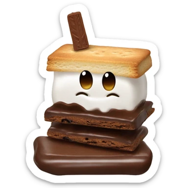 Smores with the chocolate dripping down sides sticker