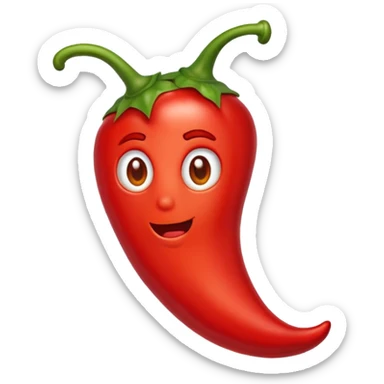 Sweating chili pepper sticker