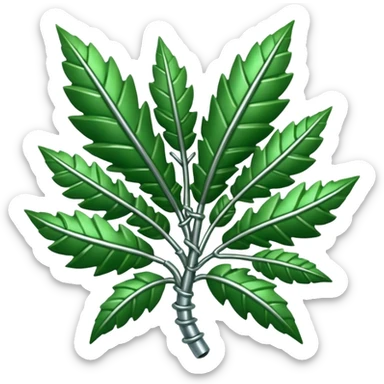 quiero una fucion de pernos y hojas de arbol ahi esta un referente sticker