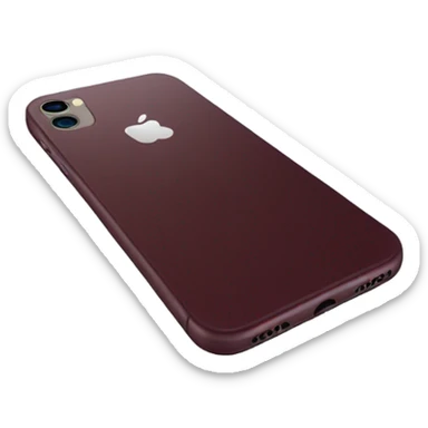 Burgundy iPhone sticker