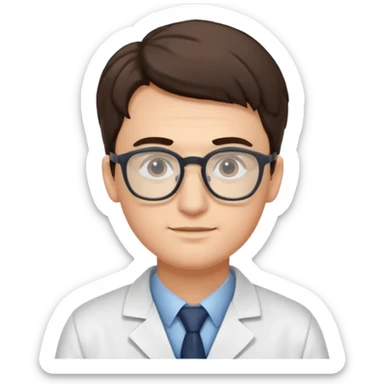 scientist professor young man  sticker