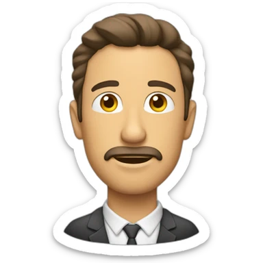hombre señalando al frente como diciendo "tu· sticker