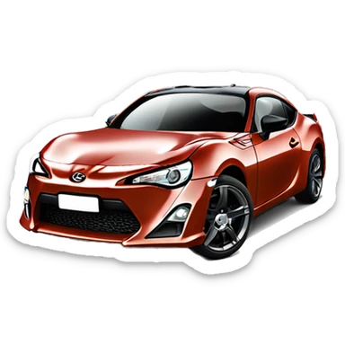 Side view Chewbacca’s teeth grill Toyota 86 ,blueberry color,chrome wheels  sticker