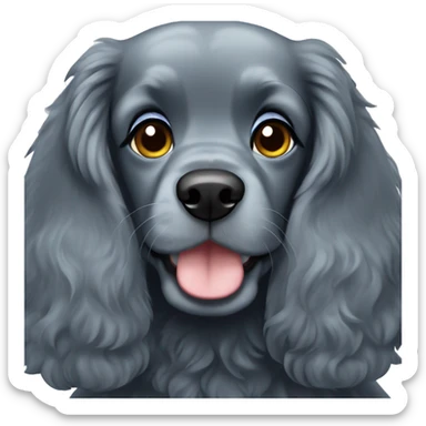 A blue roan cocker spaniel sticker