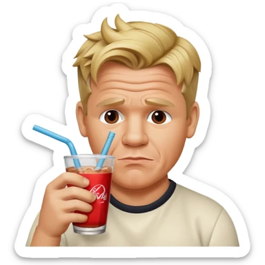 gordon ramsay sipping soda sticker
