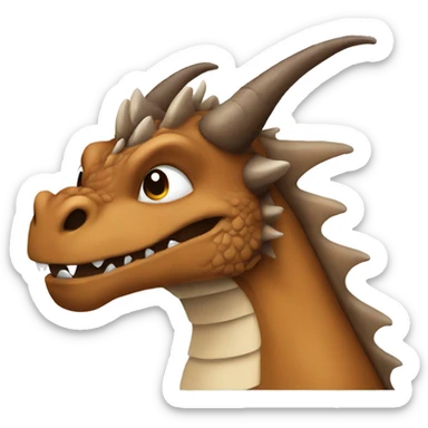 Brown dragon sticker