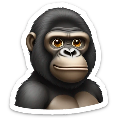 Gorille avec une salopette. sticker