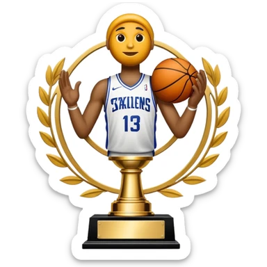 nba in season tournament trophy sticker