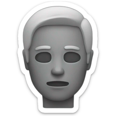 Homme qui pleure en pensant à la mort sticker