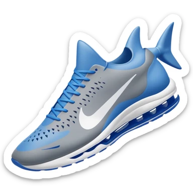 Shark with blue sport nike shoes sticker