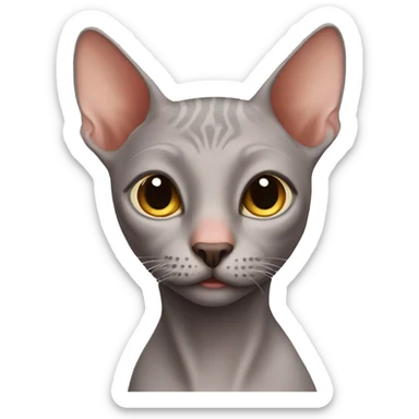 A hairless cat sticker