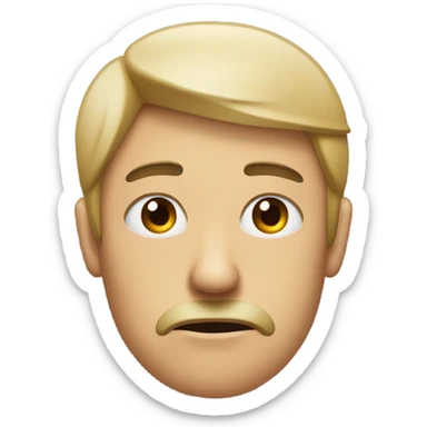 Uncertain face questioning another person sticker