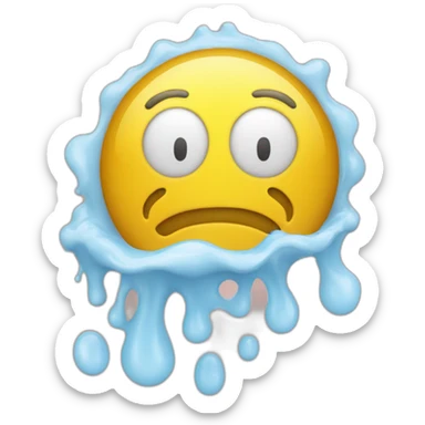 white gooey fluid with smiley face sticker