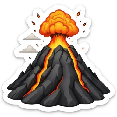 volcano sticker