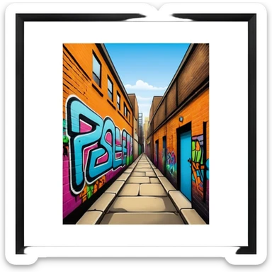 Pedley St Alley graffitti sticker