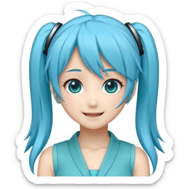 Hatsune Miku as a emoticon sticker